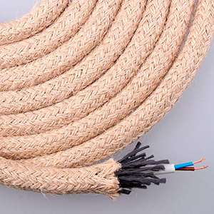 Cable de cuerda de yute redondo 2x0.75mm, 20m - resistente, ecológico, ideal para manualidades, decoración y proyectos - Product Image 1
