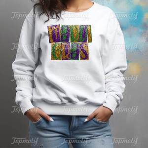 Chất lượng cao hiệu ứng long lanh Mardi Gras dtf chuyển Thiết kế cho áo thun áo gối - Product Image 1