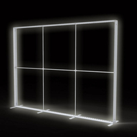 Boîte à lumière portable en tissu tendu pour salon professionnel, affichage mural LED pop-up, toile de fond LED SEG pop-up