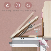 Bureau d'étude multi-rangements pour enfants, réglable en hauteur, ergonomique, table d'étude pour bébés, table pour enfants