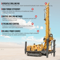 Foreuse hydraulique rotative DTH montée sur chenilles 900M pour puits d'eau