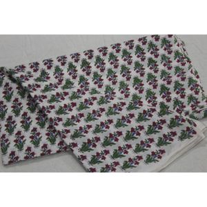 Tissu de couture léger 100 % coton fait main, imprimé floral style bloc, pour robes de filles et de garçons, vendu au mètre - Product Image 3