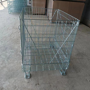 <span class=keywords><strong>CAGE</strong></span> DE STOCKAGE de style européen en métal pliable et empilable pour préformes PET - Product Image 6