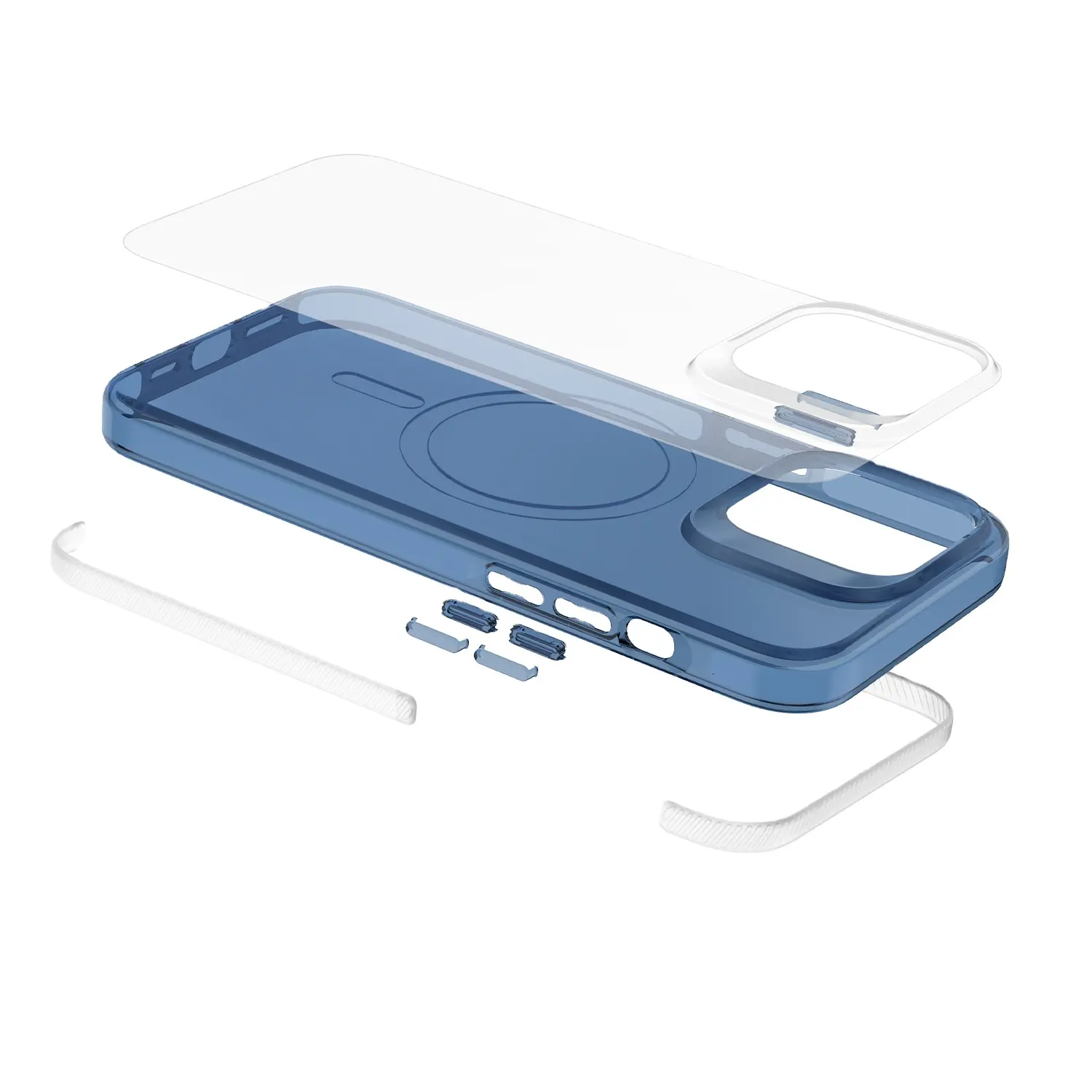 IPhone 15 케이스 커버에 대한 투명 크리스탈 마그네틱 전화 케이스 투명 충격 방지 케이스