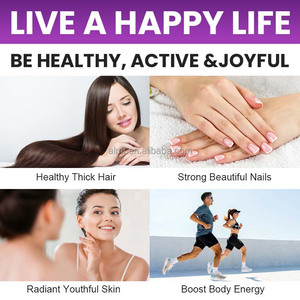 Capsules de biotine, collagène et kératine pour la santé des <span class=keywords><strong>cheveux</strong></span>, des ongles et de la peau, complément alimentaire 25000mcg, vitamines B, collagène de poisson, acide hyaluronique, OEM, vente en gros - Product Image 3