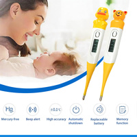 Termometer Digital plastik medis untuk anak-anak dewasa desain tahan air dengan sumber daya listrik untuk aplikasi lubang Lengan