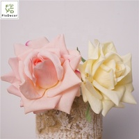 Haute Qualité 21cm Artificielle Rose Hydratante Rose Fleur pour La Décoration Intérieure Tables De Mariage Fleur