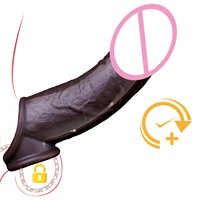 Manchon en silicone liquide pour homme, triple verrouillage, pour l'agrandissement et l'épaississement du pénis, usage adulte, ensemble manchon cristal
