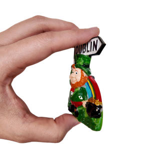 Imán de resina con diseño de personaje tridimensional para refrigerador, estilo irlandés, venta al por mayor del fabricante, accesorios para el hogar. - Product Image 4