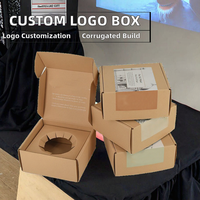 Boîte d'expédition au design unique, boîte pliante en carton ondulé personnalisée pour l'emballage de pots à bougies avec insert en carton