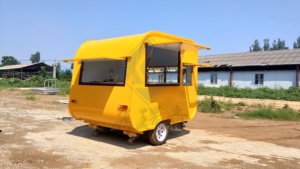 Nouveau chariot d'arrêt de camion de nourriture pliant automatique pour la crème glacée aux fruits <span class=keywords><strong>Barbecue</strong></span> chariot de boulangerie de légumes Mobile pour les restaurants magasins d'alimentation - Product Image 2
