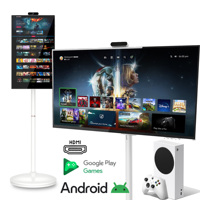 TV inteligente para juegos de 32 pulgadas, frecuencia de actualización de 60Hz, retroiluminación LED, iluminación RGB, gabinete blanco, definición HD para altavoces duales de baja latencia