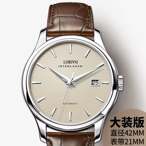 Montre mécanique automatique Robini pour homme, squelette, 41 mm, ultra-fine, style business décontracté, résistante à l'eau, aiguilles, acier inoxydable véritable - Product Image 2