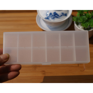 Portable Mini Pill Organizer 12 Grids Airtight Medicine Storage Box For Travel White Solid Color - Product Image 4