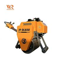 Rouleau compacteur vibrant portatif 350 kg à prix d'usine, moteur Changfa, pour asphalte, béton et sol, double tambour, pompe