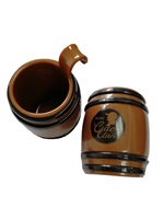 Logo kustom 25ml 50ml gelas Shot bir plastik cangkir kaca anggur Mini untuk Tequila Whiskey grosir dapat disesuaikan gelas Shot Mini