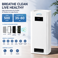 Purificateur d'air haute puissance 500CADR avec commande tactile pour la purification de l'air intérieur moyen et grand volume