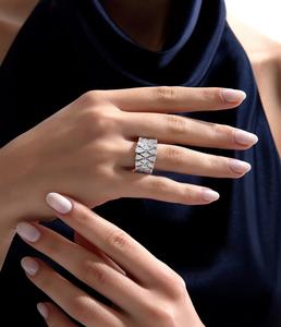 Anillo de Diamantes Cultivados en Laboratorio con Corte Brillante en Forma de Pera y Marquesa para Mujer, Oro Sólido de 18K, Certificado IGI, Joyería Fina para Compromiso y Boda - Product Image 1