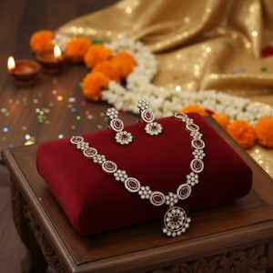 High Quality Traditional Ethnic Antique Gold Plated Zircon Flower Design Necklace Set Earrings Maang Tikka Engagement <b>Indian</b> - Product Image 3