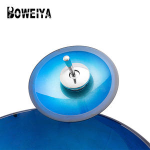 Diseño italiano arte básicos Color azul vanidades se hunde templado lavabo de vidrio del Gabinete de la estación de lavado a mano baño Cuenca para venta - Product Image 5