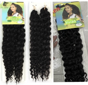 Tùy Chỉnh Bao Bì Ý Curl 2 Bó <span class=keywords><strong>Crochet</strong></span> Bện Tóc Set 18Inch Cao Cấp Tổng Hợp Dệt Curl Bím Tóc Giống Như Tóc Con Người - Product Image 1