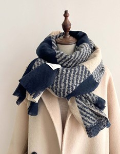 2023 Phụ Nữ Autum-Mùa Đông Ấm Áp Phương Tây Cổ Ấm Hơn Và Khăn Choàng Rắn Hoa Mẫu Dài Dệt Kim Khăn Choàng Lạnh Bằng Chứng Cho Sinh Viên - Product Image 5