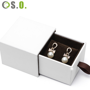 Whole Blue <b>White</b> Custom Premium Imitation PU Leather <b>Cardboard</b> <b>Boxes</b> for Necklace Bracelet Ring Earrings <b>Boxes</b> Jewelry Box - Product Image 5