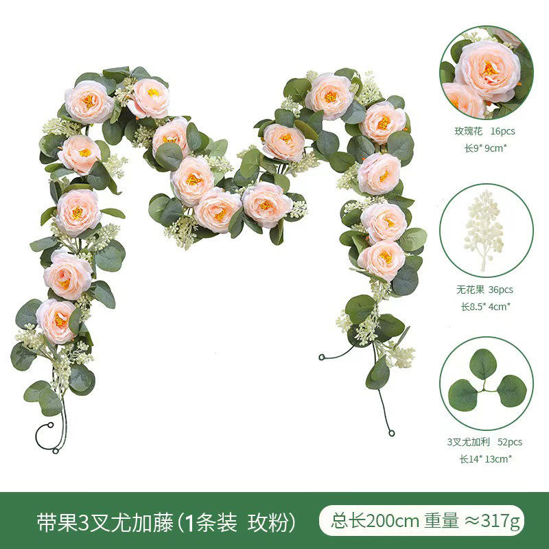 Ratán rosa eucalipto (rosa rosa)