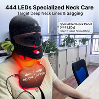 Masque de luminothérapie LED en silicone flexible de qualité médicale, lumière rouge NIR proche infrarouge, photothérapie, rajeunissement de la peau, masque facial