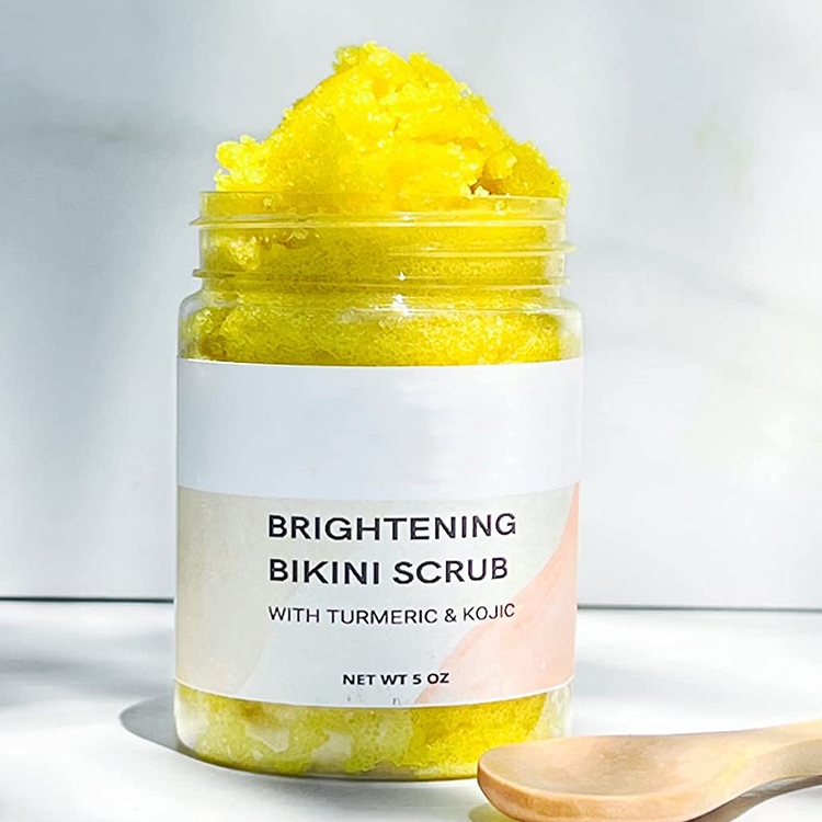 Thai Gommage Corp Visage Et Corps Au Curcuma Citron Organik Tumeric Kunyit Gula Wajah Scrub Wajah untuk Bintik-bintik Gelap