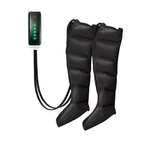 Bottes de massage à compression d'air à vibration électrique avec logo personnalisé, 3 vitesses de pression d'air, pour la circulation sanguine et le massage des jambes par ondes d'air