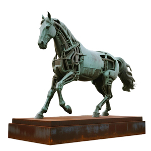 Personalização da escultura do <span class=keywords><strong>bronze</strong></span> do vintage, retrato exterior, decoração moldado animal da arte do metal - Product Image 6