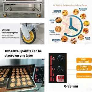 فرن مخبز تجاري مزدوج لصنع الكعك والخبز، فرن غاز وكهرباء بطبقة واحدة وطبقتين و4 صواني لصنع البيتزا - Product Image 2