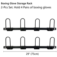 Moderner Schwarz Pulverbeschichteter Metall-Wandhalter für Boxhandschuhe & Präsentationsständer mit Aufbewahrungs- und Trocknungsgestell, Anpassbar