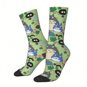 <span class=keywords><strong>Chaussettes</strong></span> personnalisées Kawaii pour hommes, My Neighbor Totoro, unisexes, antibactériennes, respirantes, à col ras du cou - Product Image 2