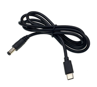 Kabel adaptor pengisian daya cepat, USB Tipe C PD ke 12V DC 5.5*2.5mm 5.5*2.1mm 3A