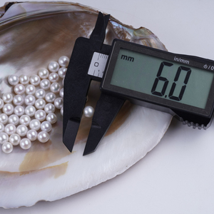 10 Uds 6-6,5mm 3A perlas de agua dulce redondas sueltas blancas naturales para la fabricación de joyas - Product Image 5