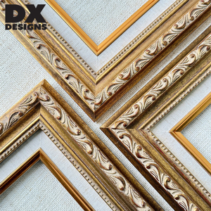 Декоративный профиль DX Designs для фоторамок и картин из пластика и дерева в винтажном стиле — золотой и черный декоративный молдинг для оформления картин и фотографий - Product Image 3