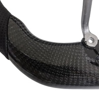 Accessoires 4x4 Volant noir à boutons style GR en fibre de carbone pour Toyota LAND CRUISER 200