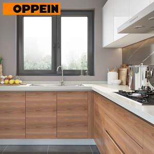 Guangzhou ithalat Modern tasarım melamin mutfak dolabı özel küçük iç dolap mobilyası lavabo musluğu menteşe çekmece slayt - Product Image 3