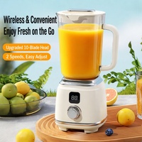 Mixeur Portable Sans Fil Rechargeable Multifonctionnel pour Smoothies aux Fruits avec Affichage Numérique 600ml pour la Maison et la Cuisine