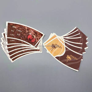 Ventilador de Papel Desechable Personalizado para Impresión, Material en Bruto para Vasos de Café, Ventilador de Papel para Vasos - Product Image 1