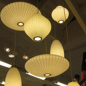 <span class=keywords><strong>Lustre</strong></span> minimaliste de style nordique pour bistrot, <span class=keywords><strong>avec</strong></span> abat-jour en tissu et fils de soie, type LED suspendu pour salons - Product Image 4