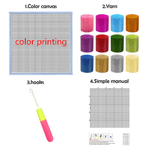 Set <span class=keywords><strong>di</strong></span> aggancio personalizzato per bambini fai da te fai da te fatto a mano graziosi elefanti punto croce gancio per scrocco tappeto per bambini 30x30cm - Product Image 6