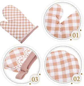 Gants de four et de barbecue anti-brûlure, isolants thermiques, épais, résistants aux hautes températures, pour cuisine et micro-ondes, directement de l'usine - Product Image 4