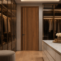 Porte en bois MDF fabriquée en Chine pour salle d'exposition, porte intérieure en bois, peinte en blanc, facile à installer, taille standard