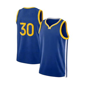 Maillot de basket Golden State 30, col en V, sans manches, respirant, en polyester, unisexe, pour adulte, brodé et imprimé - Product Image 1