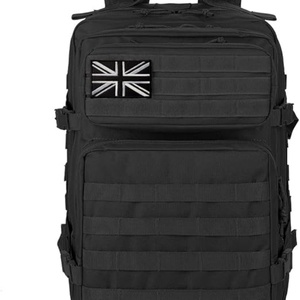 Sac à dos de randonnée camouflage multicolore personnalisé, avec cadre interne, 36-56L, en polyester Oxford 900D, fermeture éclair et fermoir, étanche, pour équipement médical - Product Image 1