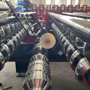 High-end Color-coated Steel Double-layer Roof <b>Tile</b> Production Equipment Full-automatic Double-layer Roll Bearing Motor 1200mm - Product Image 3