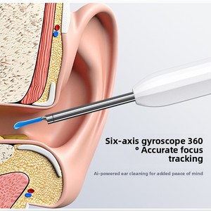 <span class=keywords><strong>Otoscope</strong></span> <span class=keywords><strong>professionnel</strong></span> pour le nettoyage visuel des oreilles V87pro, caméra WiFi 1080P, outil d'élimination du cérumen pour la maison et la clinique, en acier inoxydable - Product Image 2